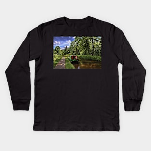 The Towpath at Talybont on Usk Kids Long Sleeve T-Shirt